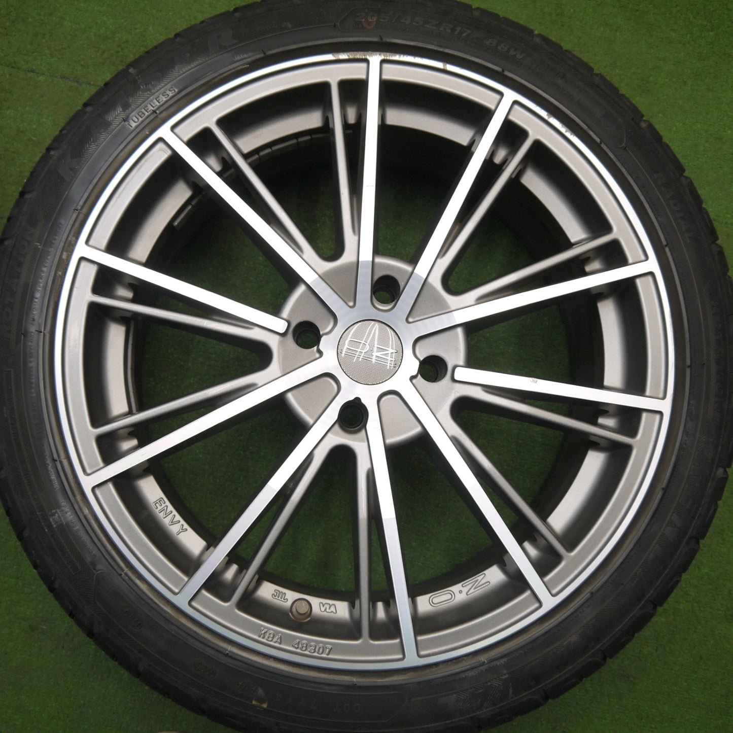 バリ溝！23年！9.5分★O・Z ENVY 205/45R17 ケンダ ラジアル カイザー OZ エンヴィ 17インチ PCD100/4H★6011304Hノ