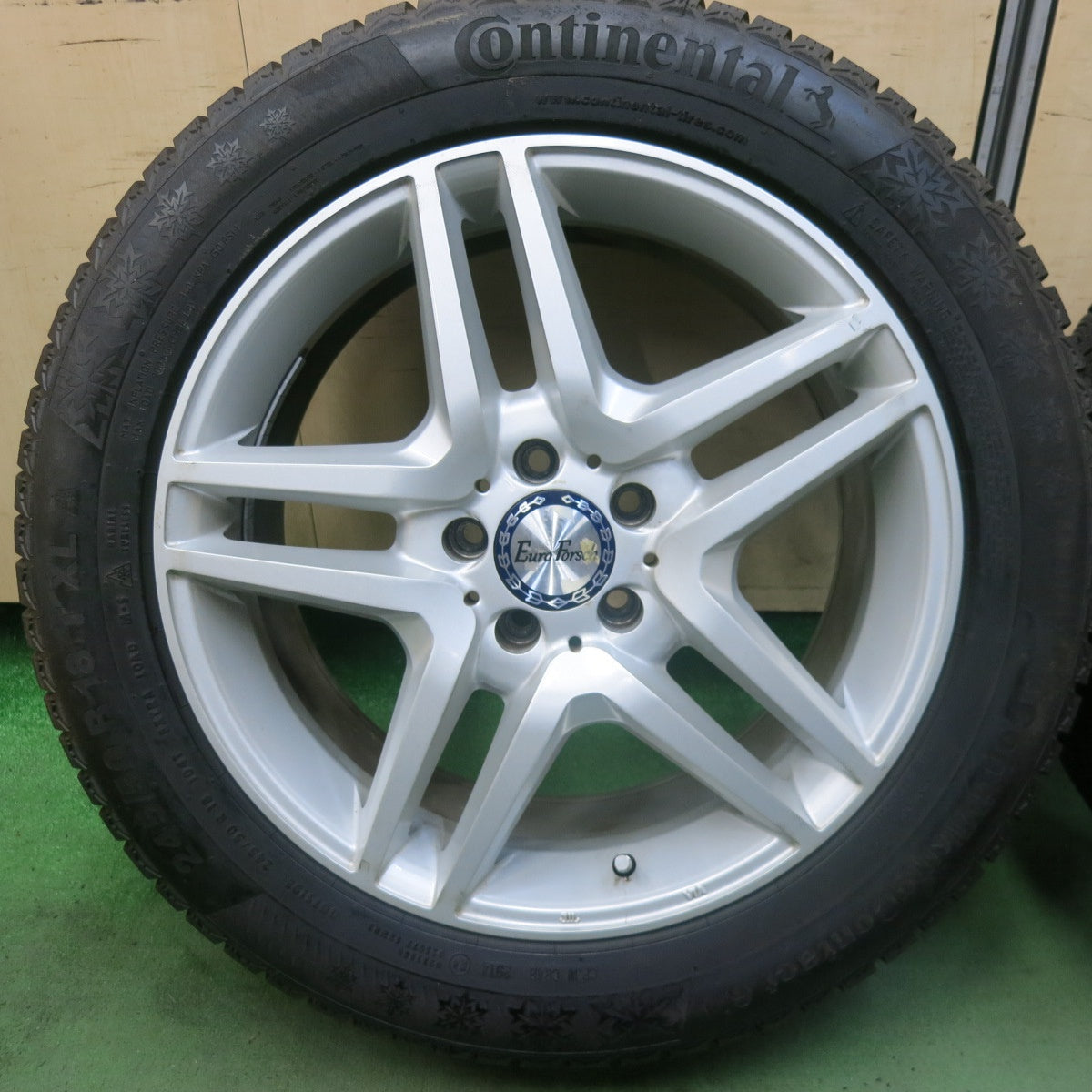 バリ溝！9分★ベンツ 等 EuroForsch 245/50R18 スタッドレス コンチネンタル コンチバイキング コンタクト6 ユーロフォルシュ 18インチ PCD112/5H★5102901SKス