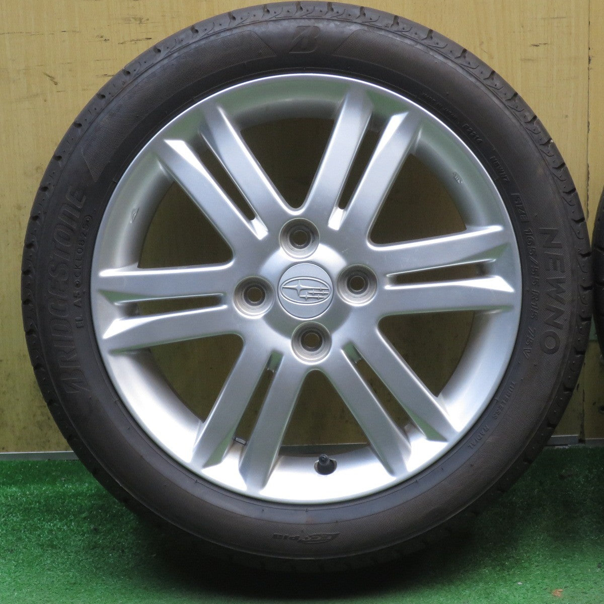 バリ溝！25年！8.5分◎スバル ステラ カスタム 純正 165/55R15 ブリヂストン NEWNO ニューノ 15インチ PCD100/4H◎6082806NJノ