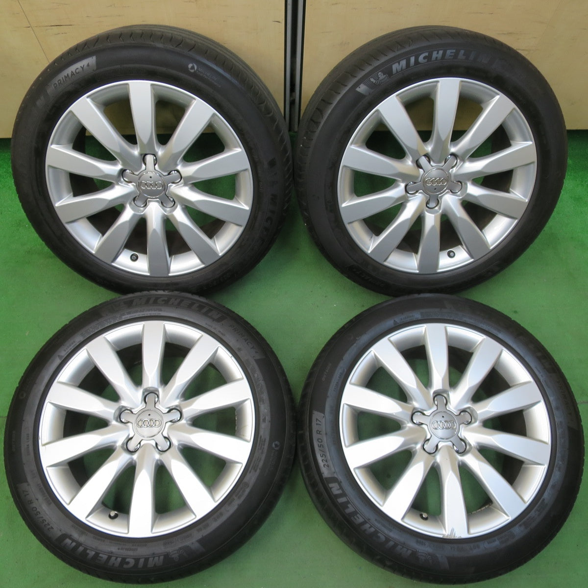 [送料無料] 4本価格！22年★アウディ A4 アバント 純正 225/50R17 ミシュラン プライマシー4 17インチ PCD112/5H★5020905IMノ