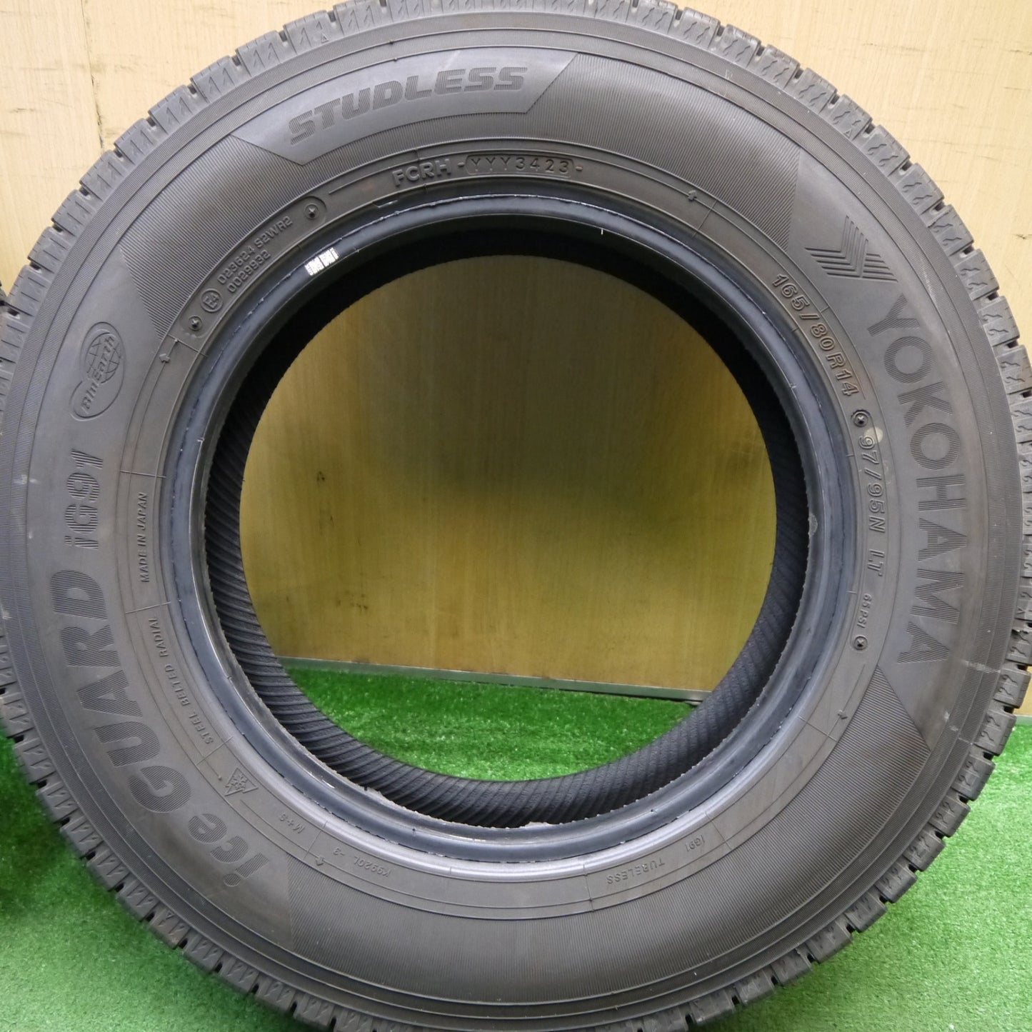 バリ溝！23年！9.5分以上★スタッドレス 165/80R14 97/95N ヨコハマ アイスガード iG91 タイヤ 14インチ ADバン バネット タウンエース サクシード 等★5052003Hスタ