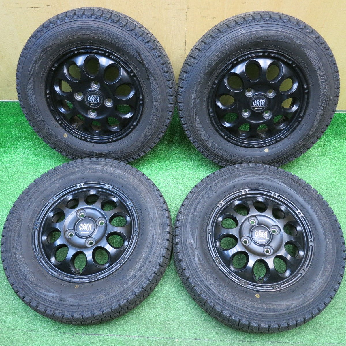 ほぼ未使用！21年★スタッドレス 145/80R12 80/78N ダンロップ ウインターマックス SV01 GAIA MANARAY SPORT ガイア マナレイ スポーツ 12インチ PCD100/4H★5112905HAス