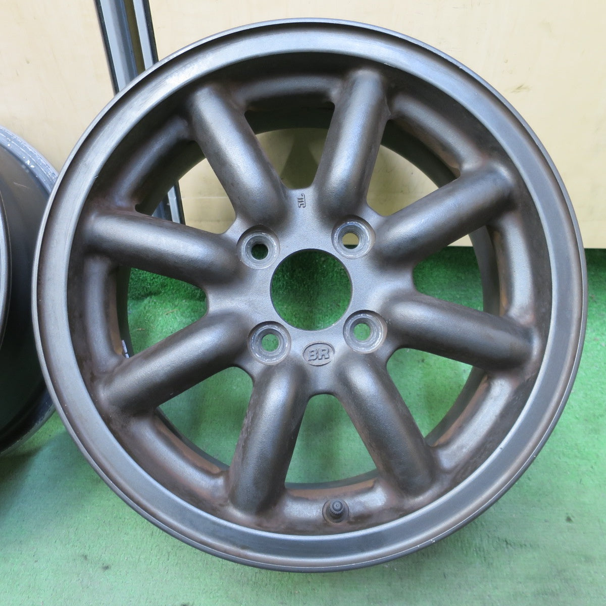 4本価格★BR ブラック レーシング 14インチ 8スポーク 旧車 当時物 14×6JJ PCD100/4H★6073103NGホ