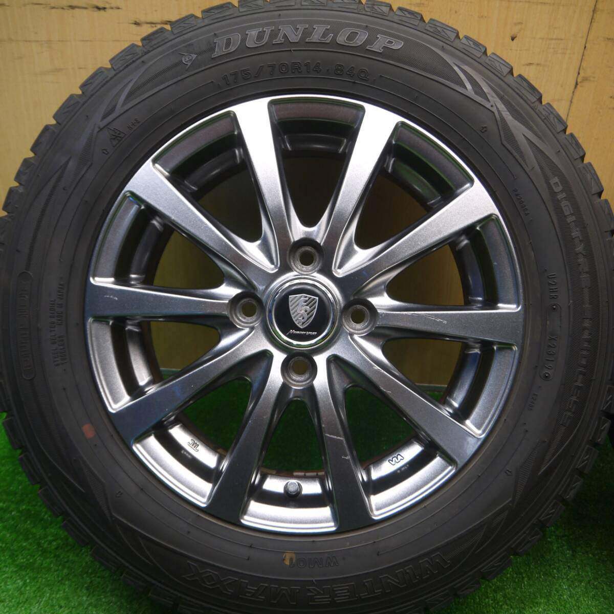 4本価格★スタッドレス 175/70R14 ダンロップ ウインターマックス WM01 MANARAY SPORT マナレイ PCD100/4H★4092413Hス