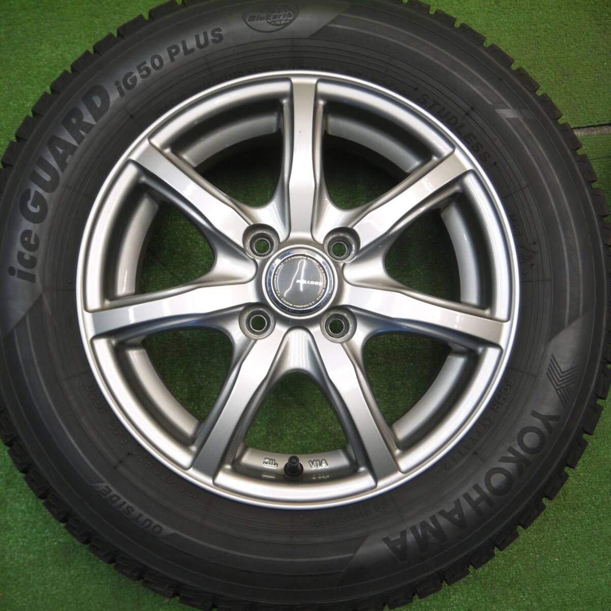 バリ溝！キレイ！9.5分★スタッドレス 175/70R14 ヨコハマ アイスガード iG50 プラス MiLLOUS ミルアス 14インチ PCD100/4H★5011706Hス