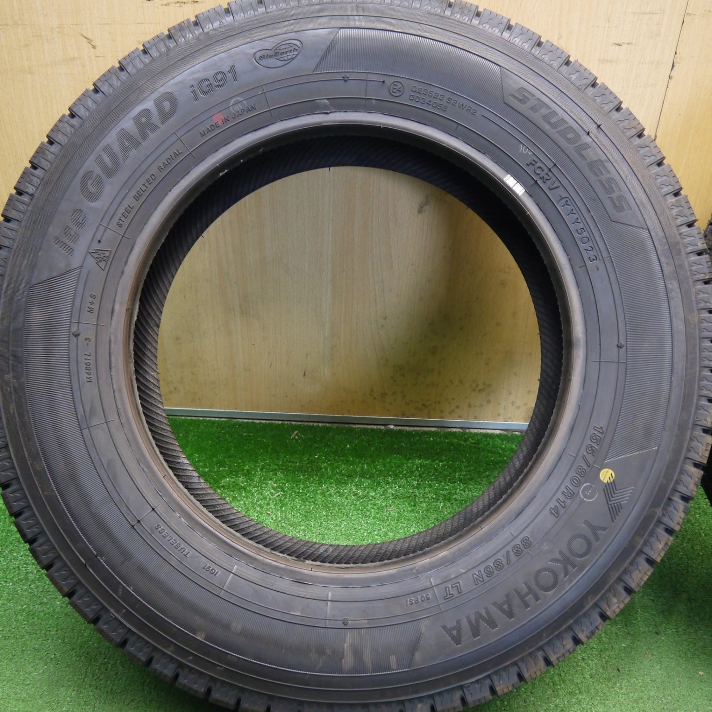 バリ溝！23年！ほぼ10分★スタッドレス 155/80R14 88/86N ヨコハマ アイスガード iG91 タイヤ 14インチ プロボックス サクシード 等★6070503Hスタ