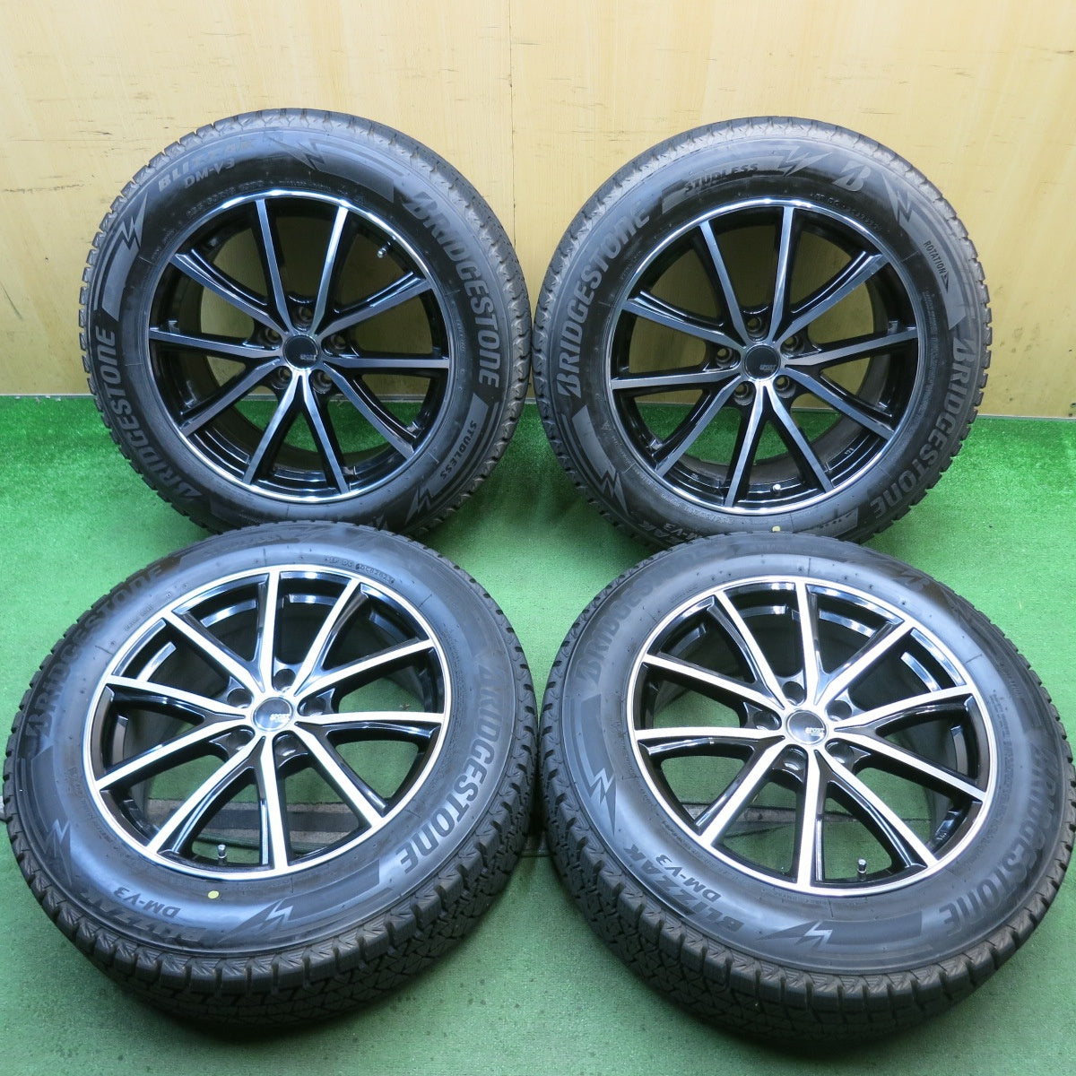 バリ溝！23年！9.5分◎スタッドレス 235/60R18 ブリヂストン ブリザック DM-V3 SPORT KRONE スポルト クローネ 18インチ PCD114.3/5H◎6083001HAス