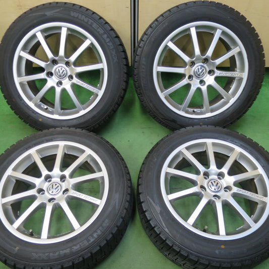 バリ溝！22年！9.5分★ワーゲン 等 215/55R17 SPORT TECHNIC スタッドレス ダンロップ ウインターマックス WM02 スポーツテクニック 17インチ PCD112/5H★5061905TTス