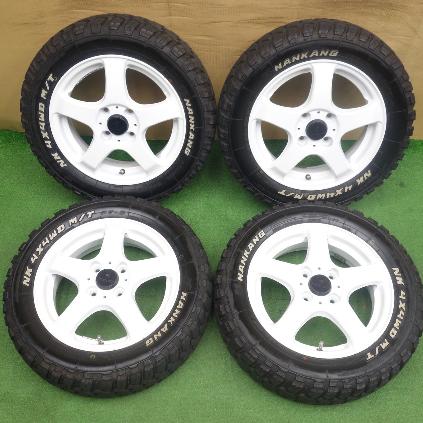 バリ溝！25年！キレイ！9.5分◎FINALIST 165/65R14 ナンカン NK 4X4 WD M/T FT-9 ファイナリスト ハスラー ソリオ 等 PCD100/4H◎6083101KTノ