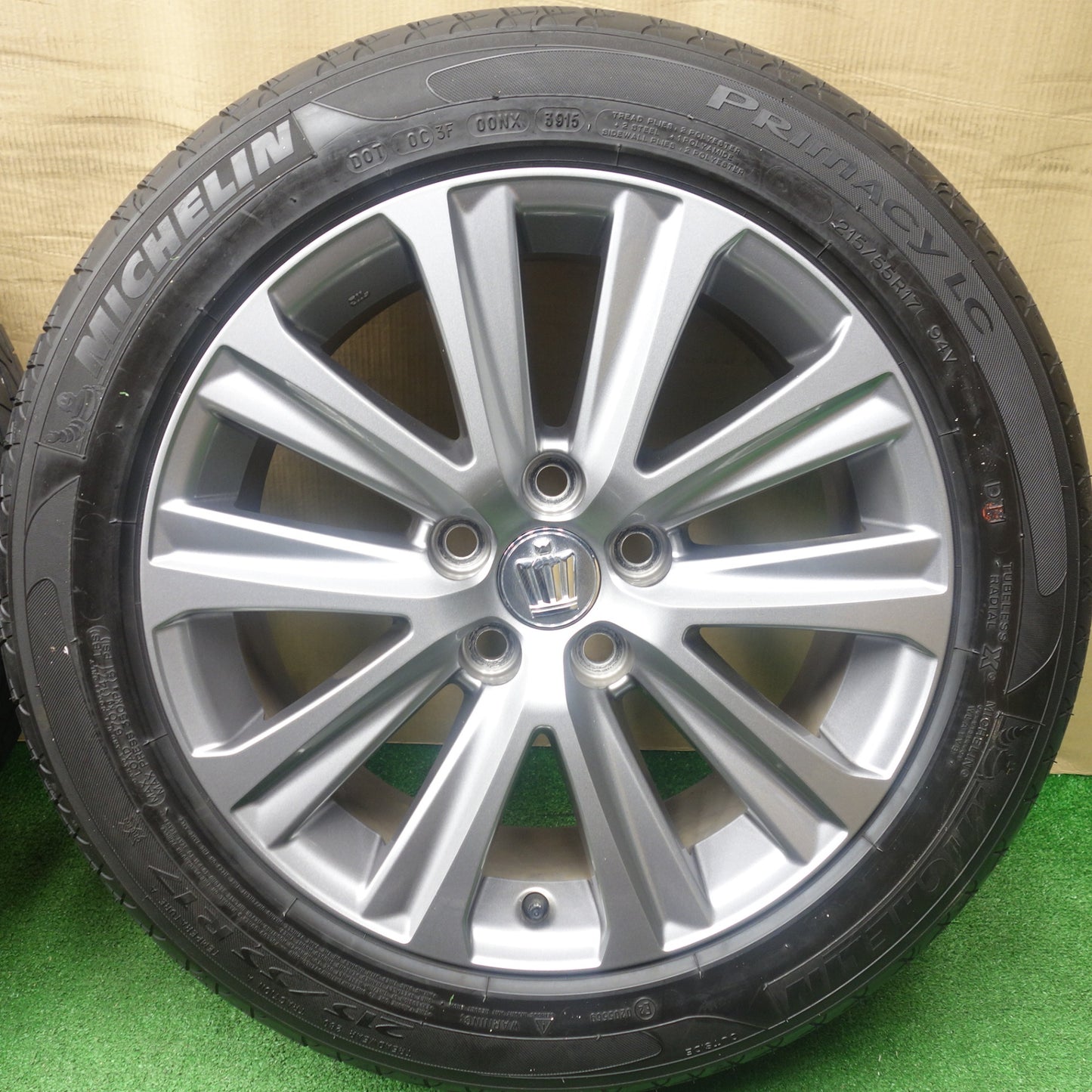バリ溝！キレイ！8.5分★トヨタ 210系 クラウン アスリート 純正 215/55R17 ミシュラン プライマシー LC 17インチ PCD114.3/5H★6013002KTノ