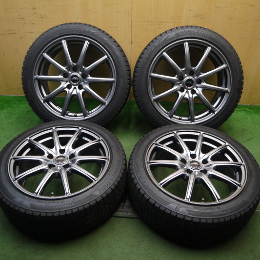 バリ溝！キレイ！9.5分★スタッドレス 225/45R18 ブリヂストン ブリザック VRX2 SCHNEIDER MiD シュナイダー 18インチ PCD114.3/5H★5100106Hス