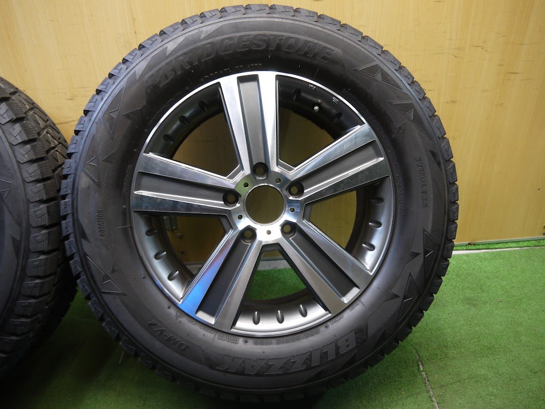 [送料無料] バリ溝！キレイ！9.5分★ベンツ Gクラス 等 ユーロプレミアム 265/60R18 スタッドレス ブリヂストン DM-V2 ヴェルナー PCD130/5H★2060802クス