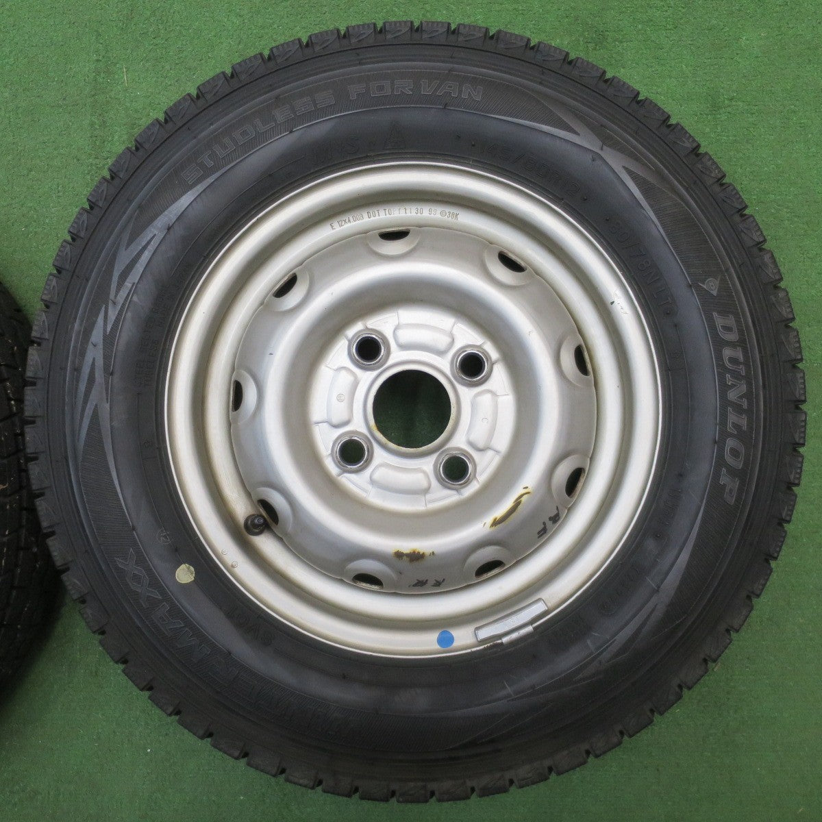 バリ溝！22年！ほぼ10分★スタッドレス 145/80R12 80/78N ダンロップ ウインターマックス SV01 TOPY スチール 12インチ PCD100/4H★6022301NJス