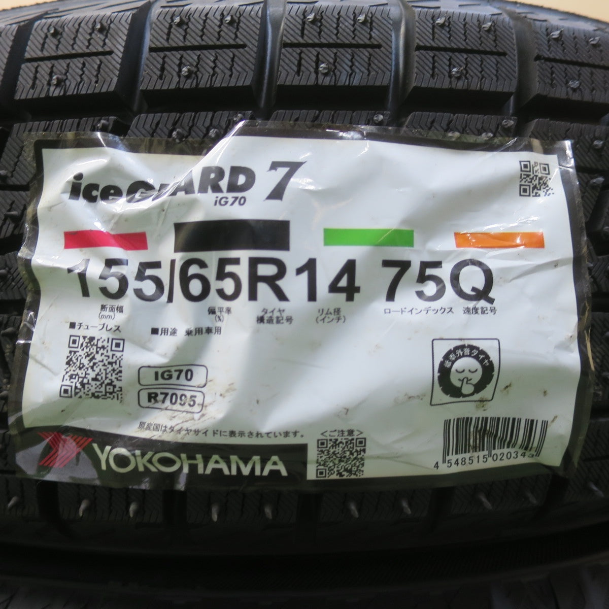 未使用！25年◎スタッドレス 155/65R14 ヨコハマ アイスガード iG70 BALMINUM AR12 バルミナ 14インチ PCD100/4H◎6080903イス