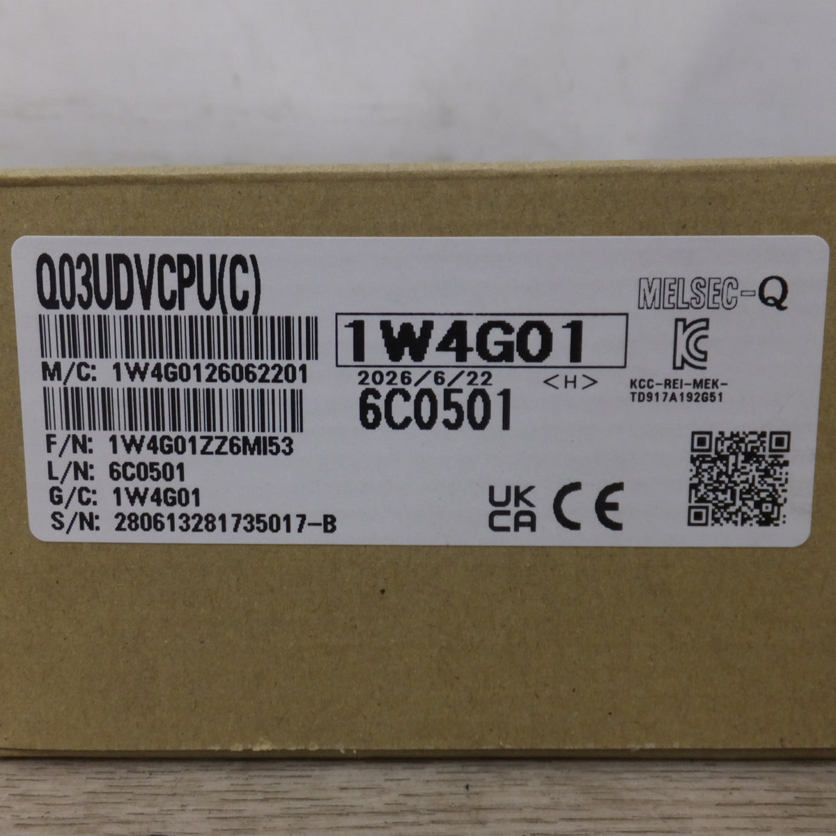 未使用★三菱 MITSUBISHI シーケンサ CPUユニット MELSEC-Q Q03UDVCPU(C)★