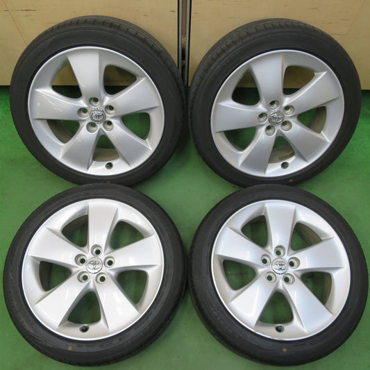 [送料無料] バリ溝！8.5分★トヨタ 30系 プリウス S G ツーリング 純正 215/45R17 ダンロップ ルマン5 17インチ PCD100/5H★5040713イノ