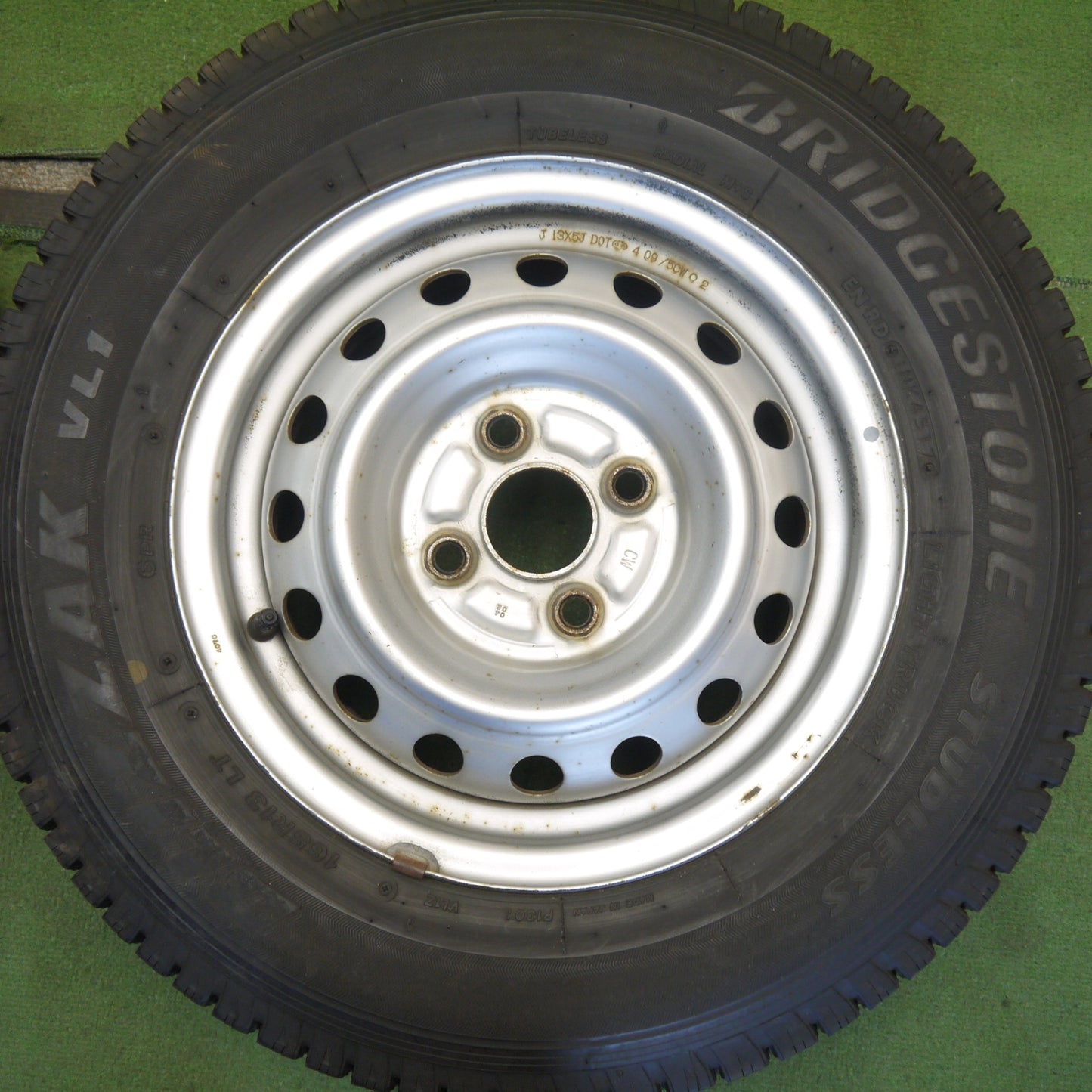 バリ溝！9.5分◎スタッドレス 165R13 6PR ブリヂストン ブリザック VL1 スチール ホイール 13インチ PCD100/4H◎6072906Hス