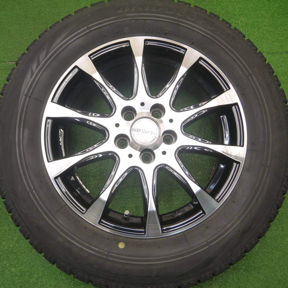 [送料無料] 4本価格★プリウス等 195/65R15 スタッドレス ブリヂストン VRX DEEP IMPACT WZ-8 ディープインパクト PCD100/5H★4100203Hス
