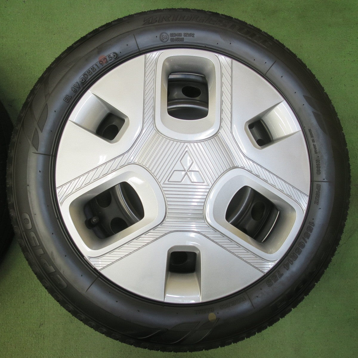 新車外し！25年◎三菱 ekスペース デリカミニ 純正 スチール 155/65R14 ブリヂストン エコピア EP150 14インチ PCD100/4H◎6081905イノ