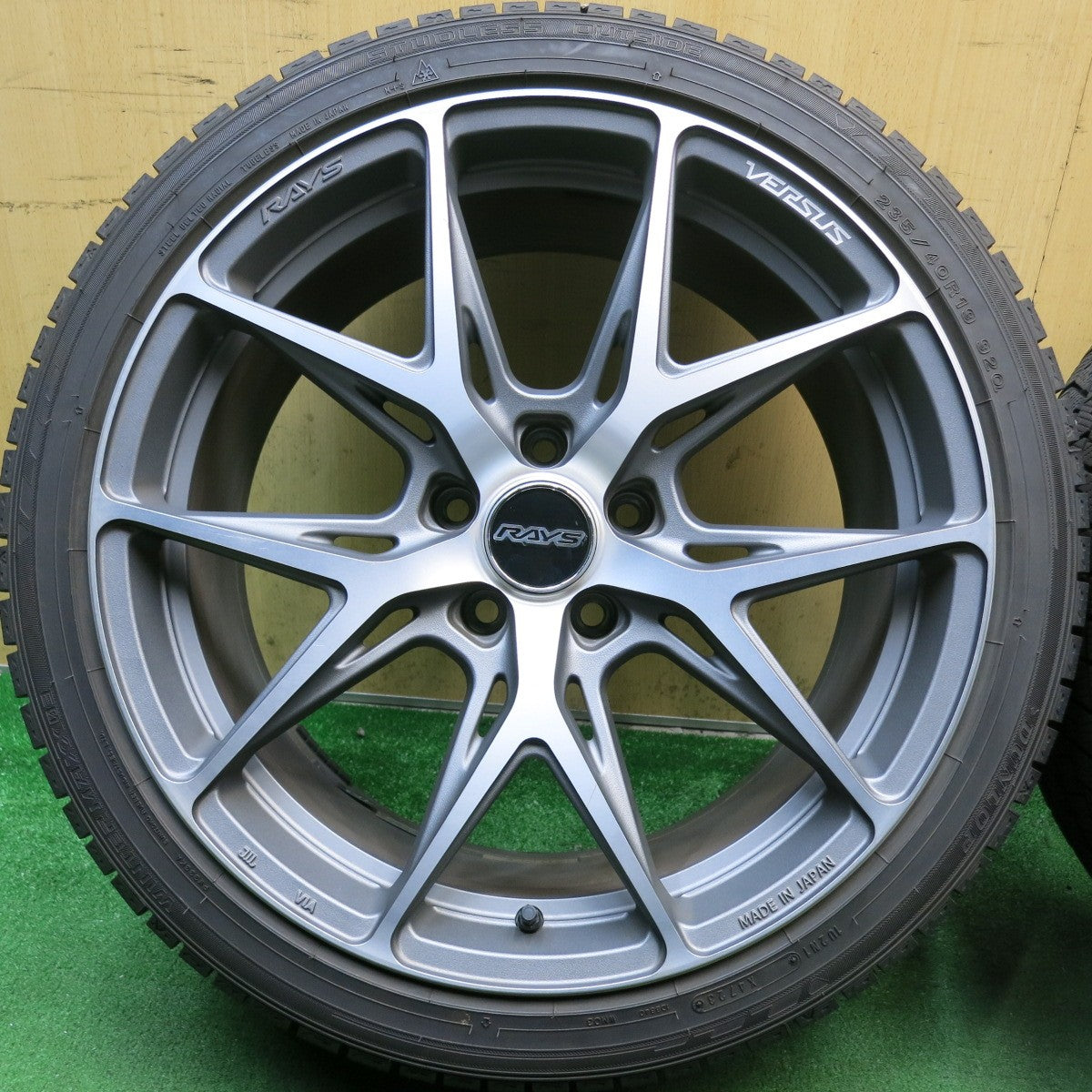 バリ溝！23年！キレイ！9分◎RAYS VERSUS VV21S 235/40R19 265/35R19 スタッドレス ダンロップ ウインターマックス 03 レイズ ベルサス 19インチ PCD114.3/5H◎6092601HAス