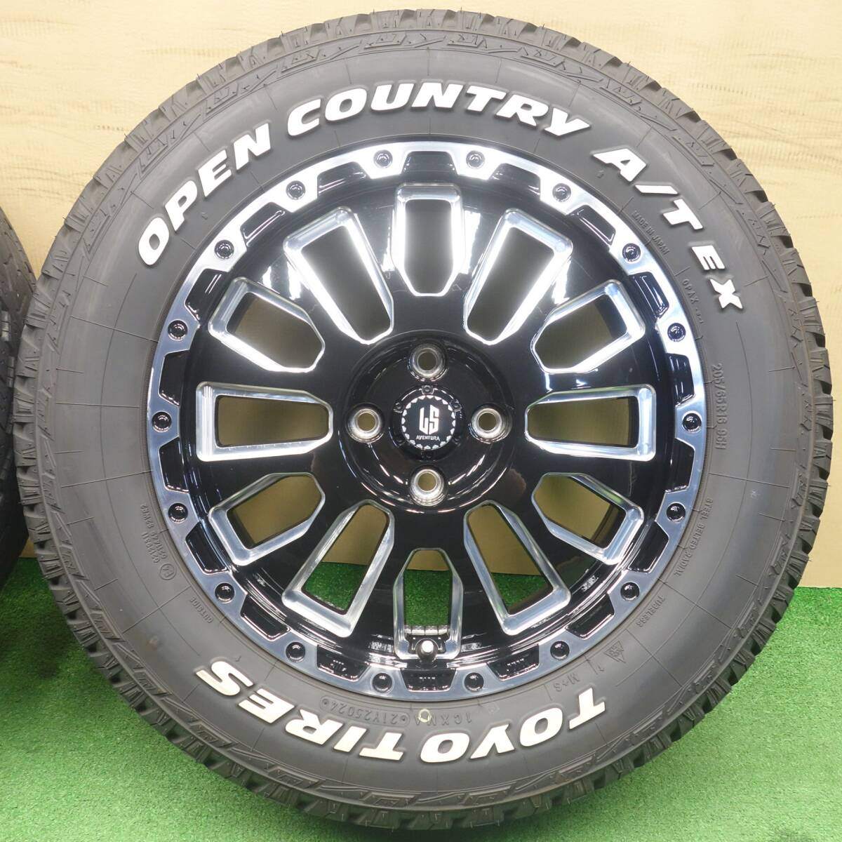 バリ溝！24年！9分★205/65R16 トーヨー オープンカントリー A/T EX ホワイトレター LS AVENTURA アヴェンチュラ 16インチ PCD100/4H★6040701KTノ
