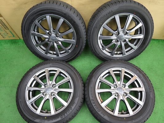 超バリ溝！キレイ！ほぼ10分★スタッドレス 185/60R15 ヨコハマ アイスガード iG50 プラス GRASS グラス 15インチ PCD100/4H★6022601NKス