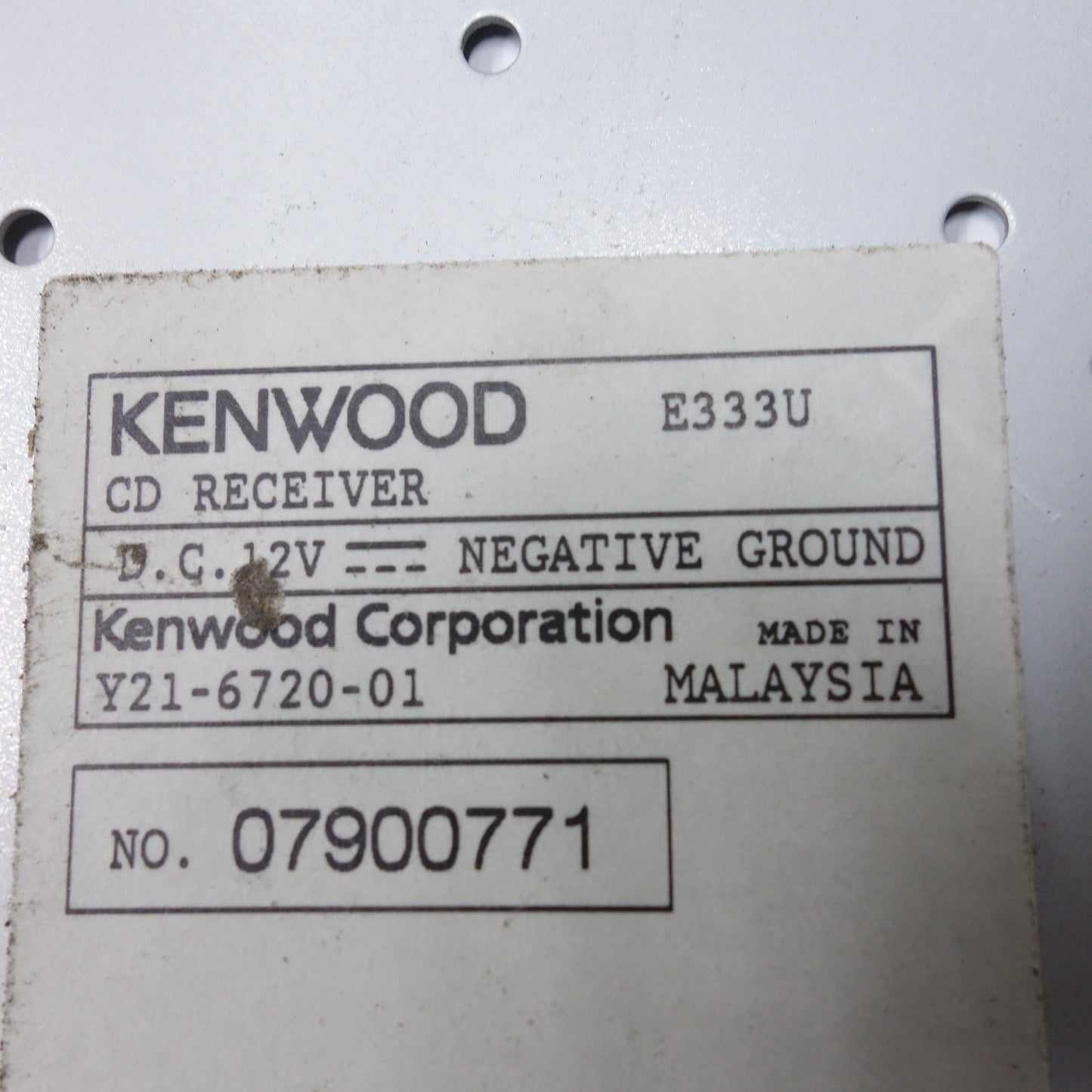 [送料無料] ◆KENWOOD ケンウッド CD プレーヤー デッキ E333 コンポ カー オーディオ ステレオ E333U 現状品◆