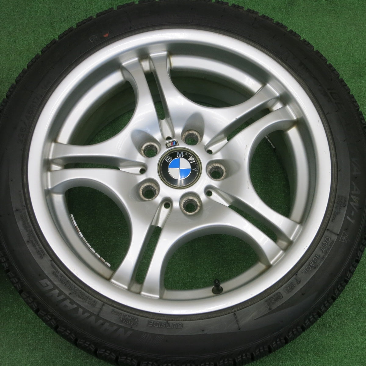 バリ溝！22年！9.5分★BMW 3シリーズ E46 Mスポーツ 純正 225/45R17 235/45R17 スタッドレス ナンカン アイス アクティバ AW-1 17インチ PCD120/5H★6021101NKス