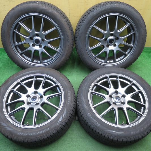 バリ溝！22年！キレイ！9分★スタッドレス 235/50R18 ピレリ アイスゼロ アシンメトリコ ZACK JP-205 MONZA ザック 18インチ PCD114.3/5H★5052502NJス