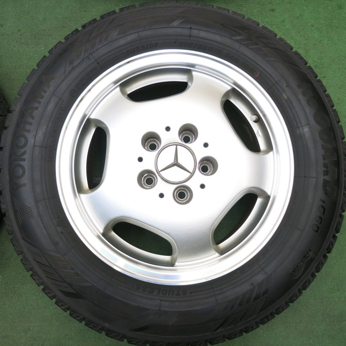 バリ溝！21年！9.5分★ベンツ 純正 タイプ 205/65R15 スタッドレス ヨコハマ アイスガード iG60 社外 アルミ 15インチ PCD112/5H★5092710HAス