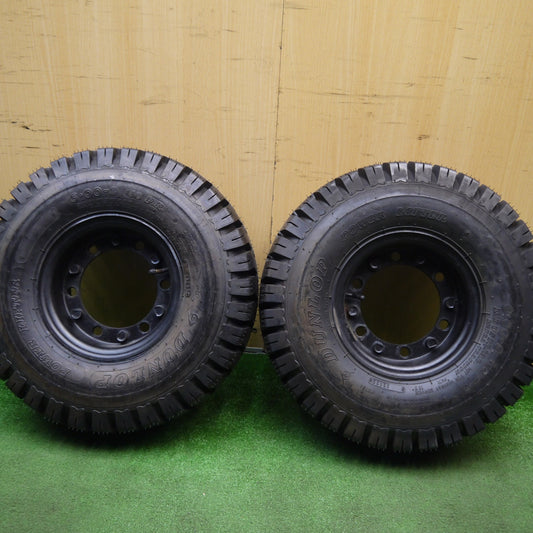 未使用！22年！2本★フォークリフト 6.00-9 10PR ダンロップ POWER LIFTER スチール ホイール PCD180/6H★6011408Hノ