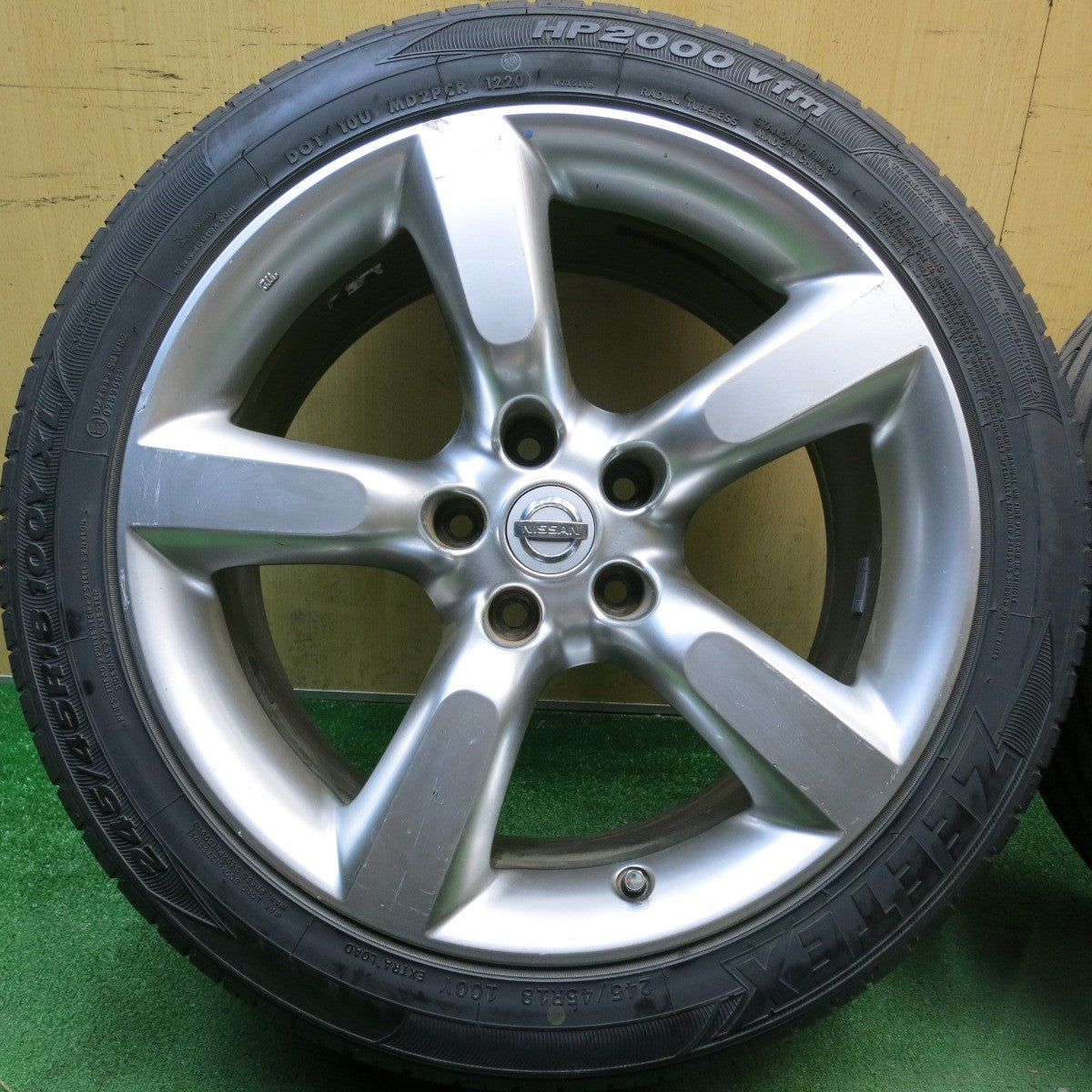 4本価格◎日産 Z33 フェアレディZ 純正 225/45R18 245/45R18 ジーテックス HP2000 vfm 18インチ PCD114.3/5H◎6062803HAノ