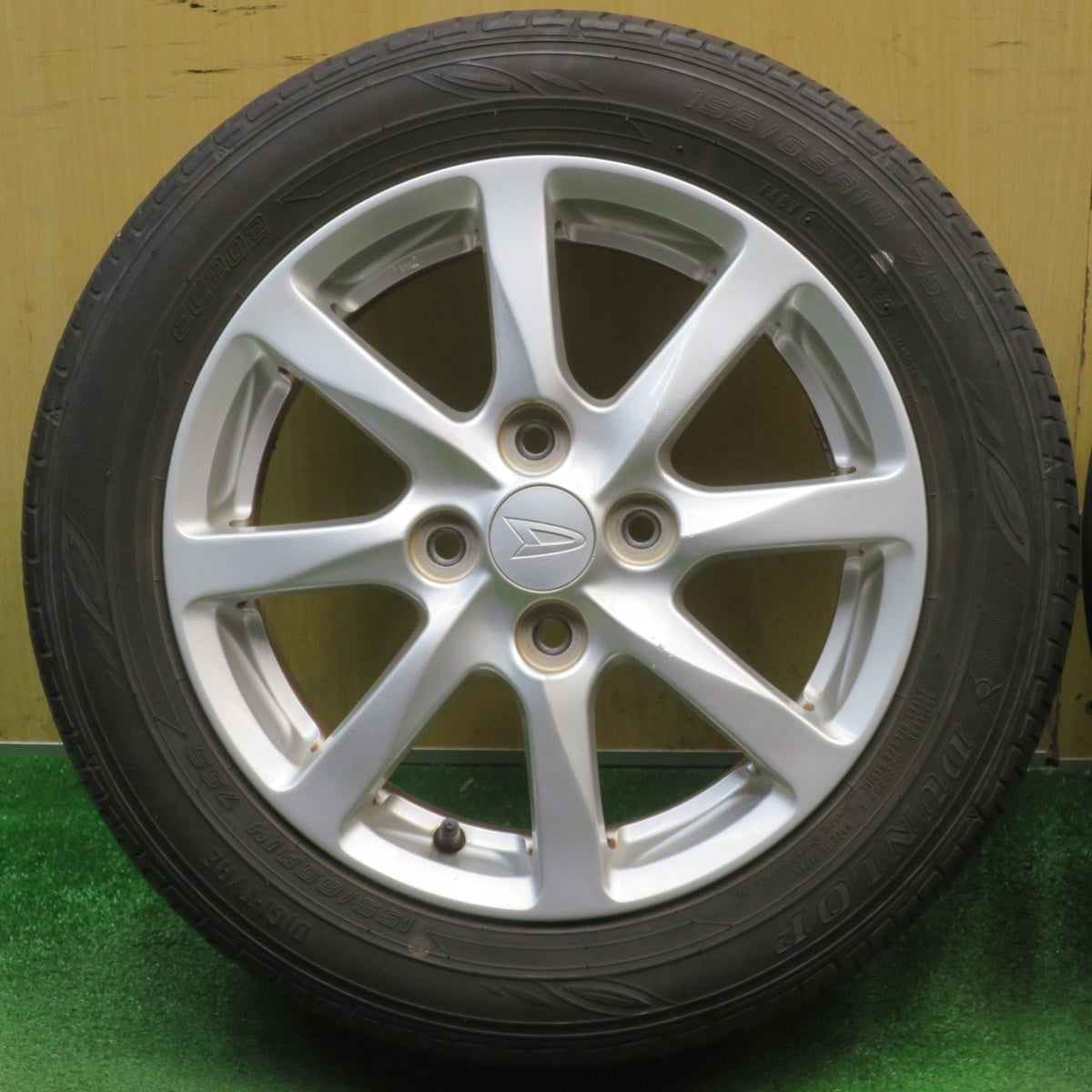 4本価格★ダイハツ タント ムーヴ 等 純正 155/65R14 ダンロップ EC202 14インチ PCD100/4H★6051811NJノ
