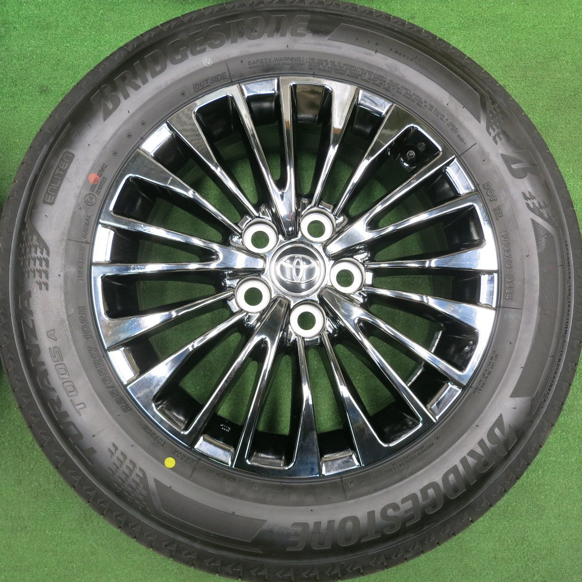 [送料無料] 新車外し！24年★トヨタ 40系 アルファード エグゼクティブラウンジ 純正 225/65R17 ブリヂストン トランザ T005A 17インチ PCD120/5H★4123007HAノ