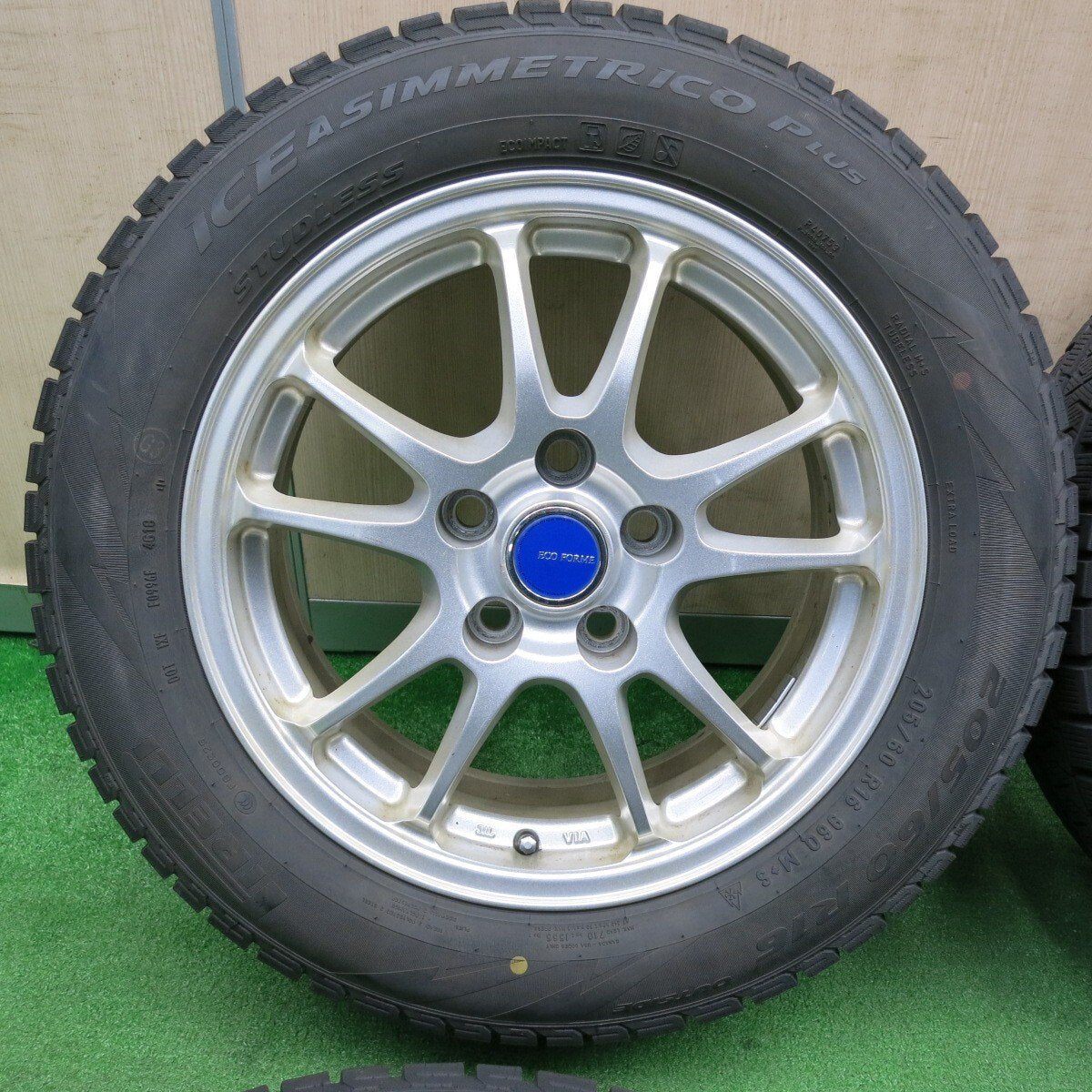 4本★スタッドレス 205/60R16 ピレリ アイスアシンメトリコ プラス ECO FORME エコフォルム 16インチ PCD114.3/5H★4122002TNス