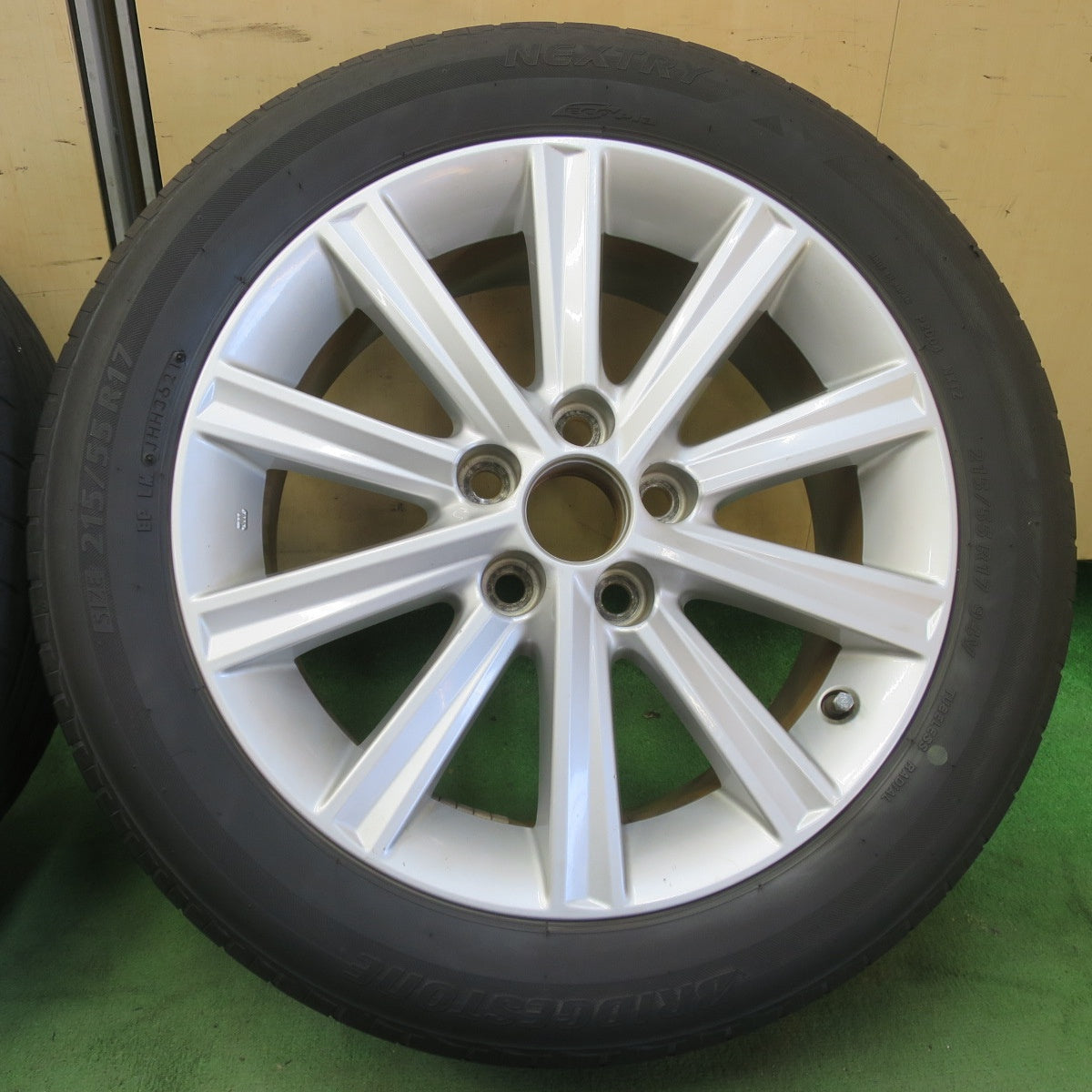 4本価格★トヨタ 50系 カムリ 純正 215/55R17 ブリヂストン ネクストリー エコピア 17インチ PCD114.3/5H★6061011イノ