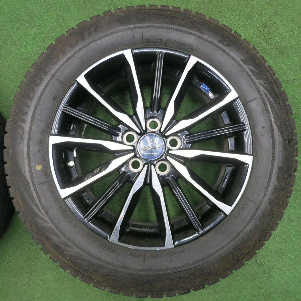 4本価格★プリウス等 195/65R15 スタッドレス ブリヂストン VRX2 SMACK ENKEI スマック エンケイ PCD100/5H★5020403NJス