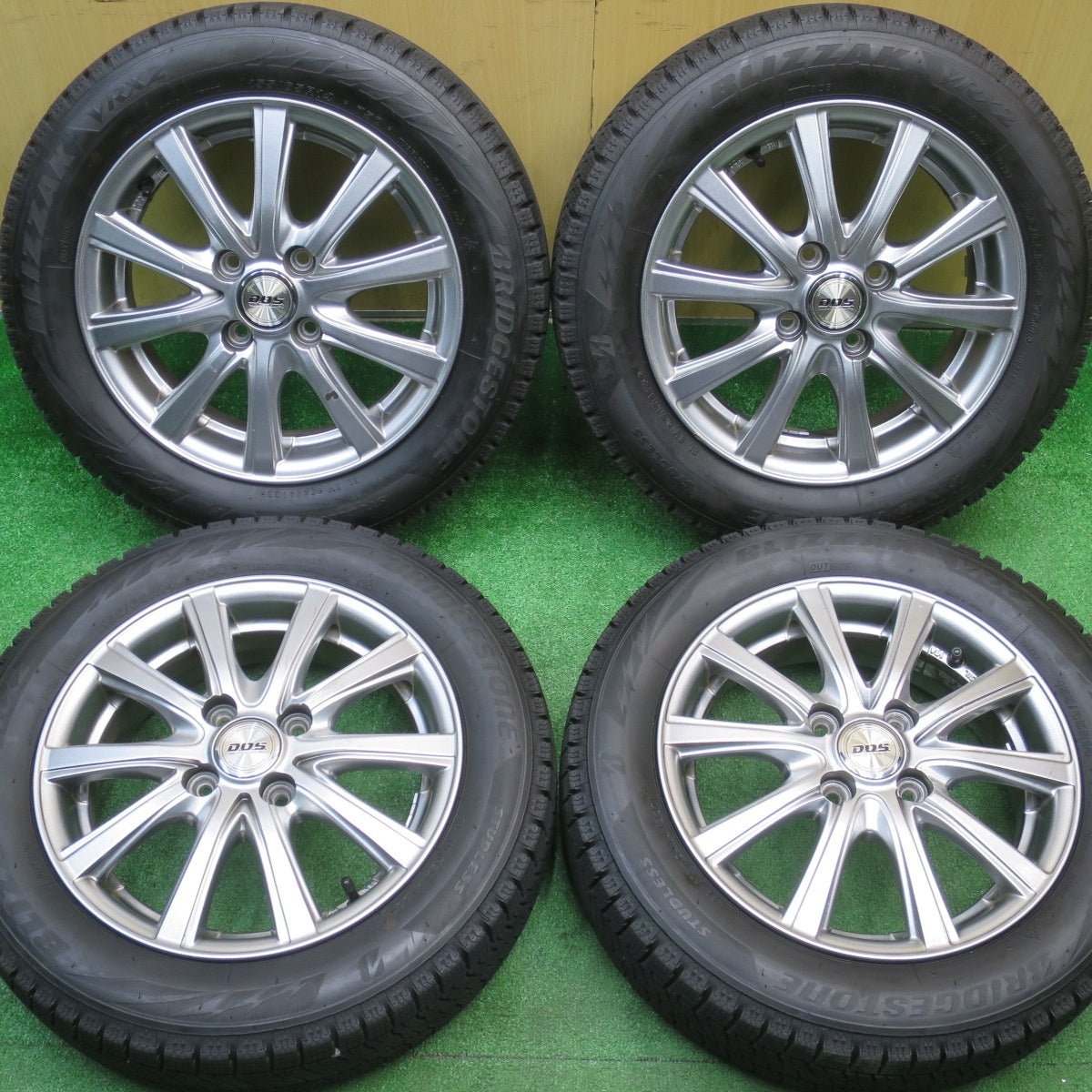 バリ溝！23年！9.5分★スタッドレス 155/65R14 ブリヂストン ブリザック VRX2 D.O.S. DOS 14インチ PCD100/4H★5110408NJス