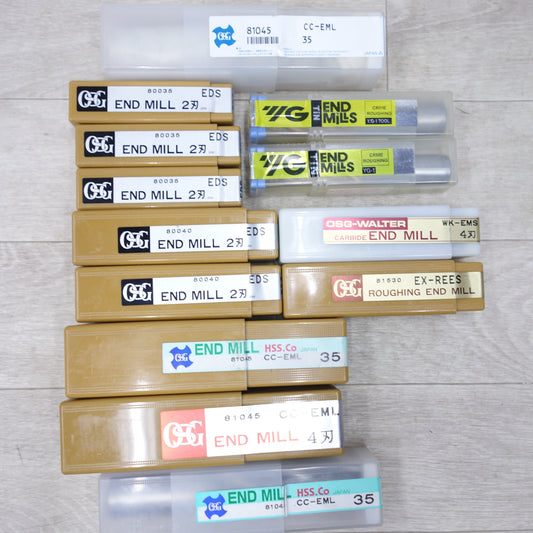 [送料無料] 未使用!13点まとめ売り◆OSG YG-1 エンドミル EDS25 EDS30 CC-EML35 EXREES30 WK-EMS30 CRME 6F.30.0 END MILL オーエスジー◆