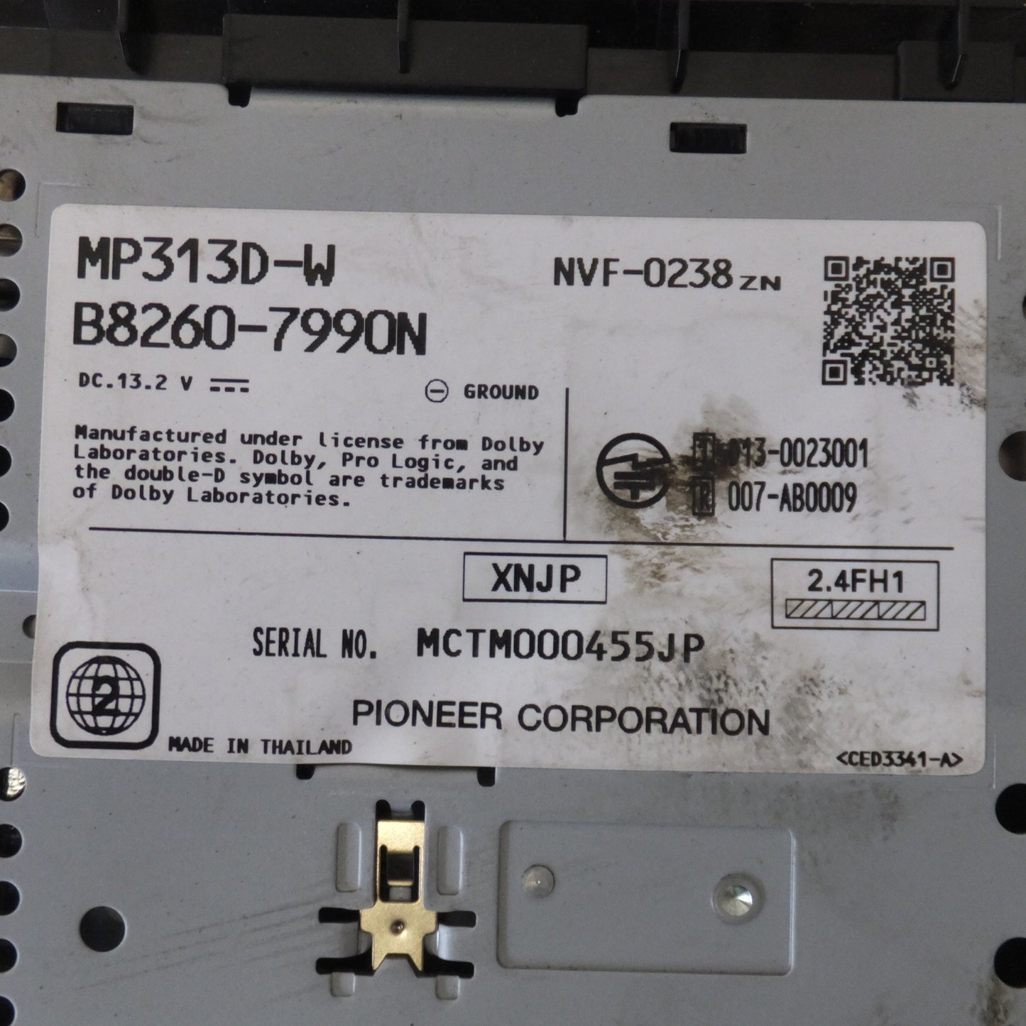 [送料無料] ジャンク★パイオニア製 日産 純正 オリジナルナビゲーションシステム B8260-7990N MP313D-W[49]★