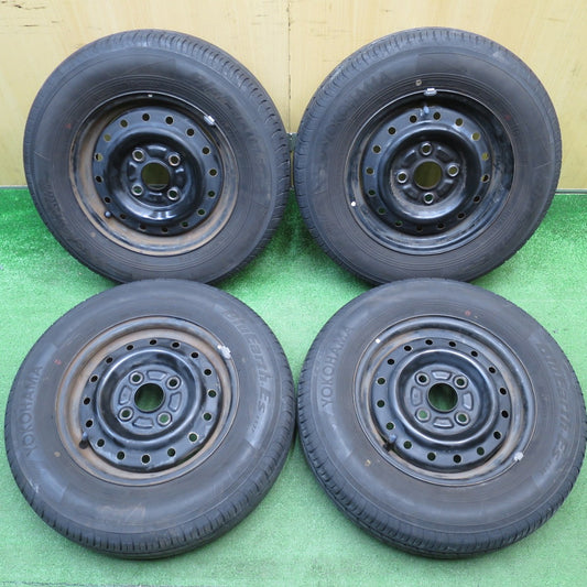 4本価格！22年★145/80R12 ヨコハマ BluEarth-ES ES32 スチール ホイール ブルーアース 12インチ PCD100/4H★6022506NJノ