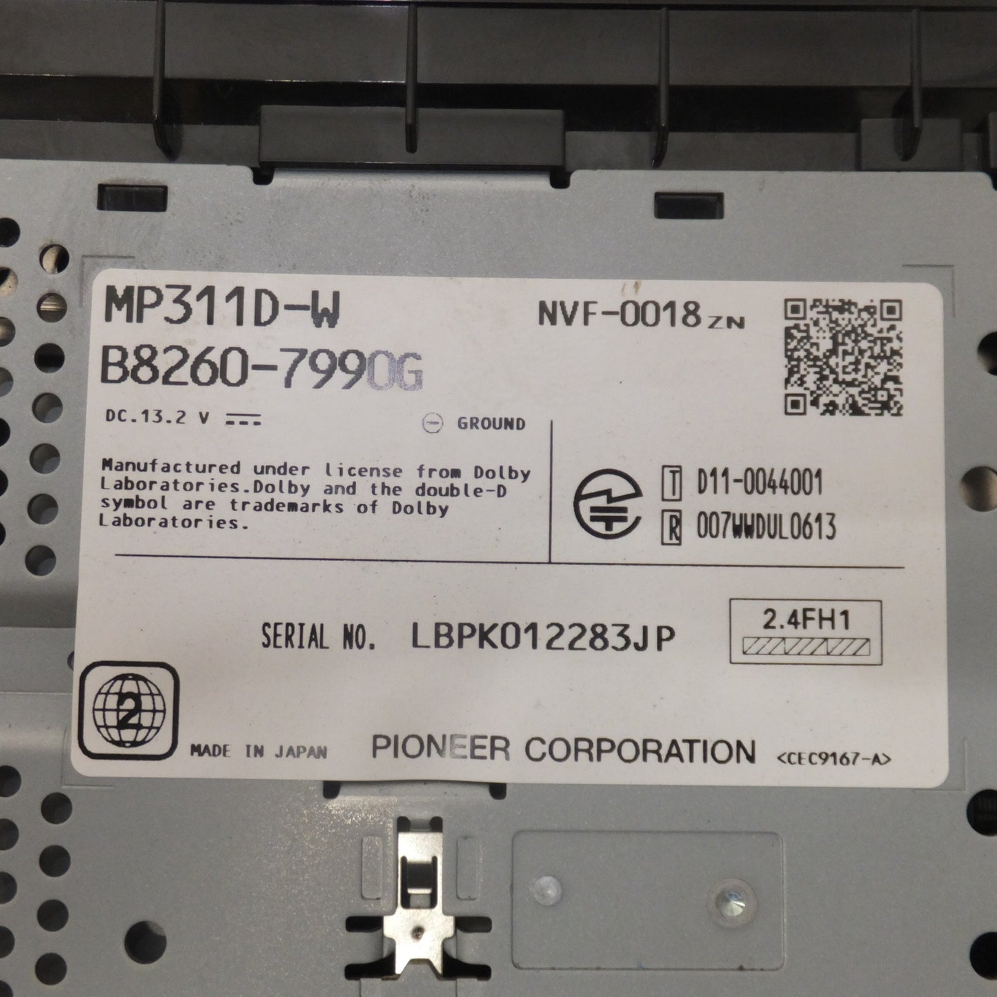 [送料無料] 現状品★パイオニア製 日産 純正 オリジナルナビゲーション MP311D-W B8260-7990G[68]★