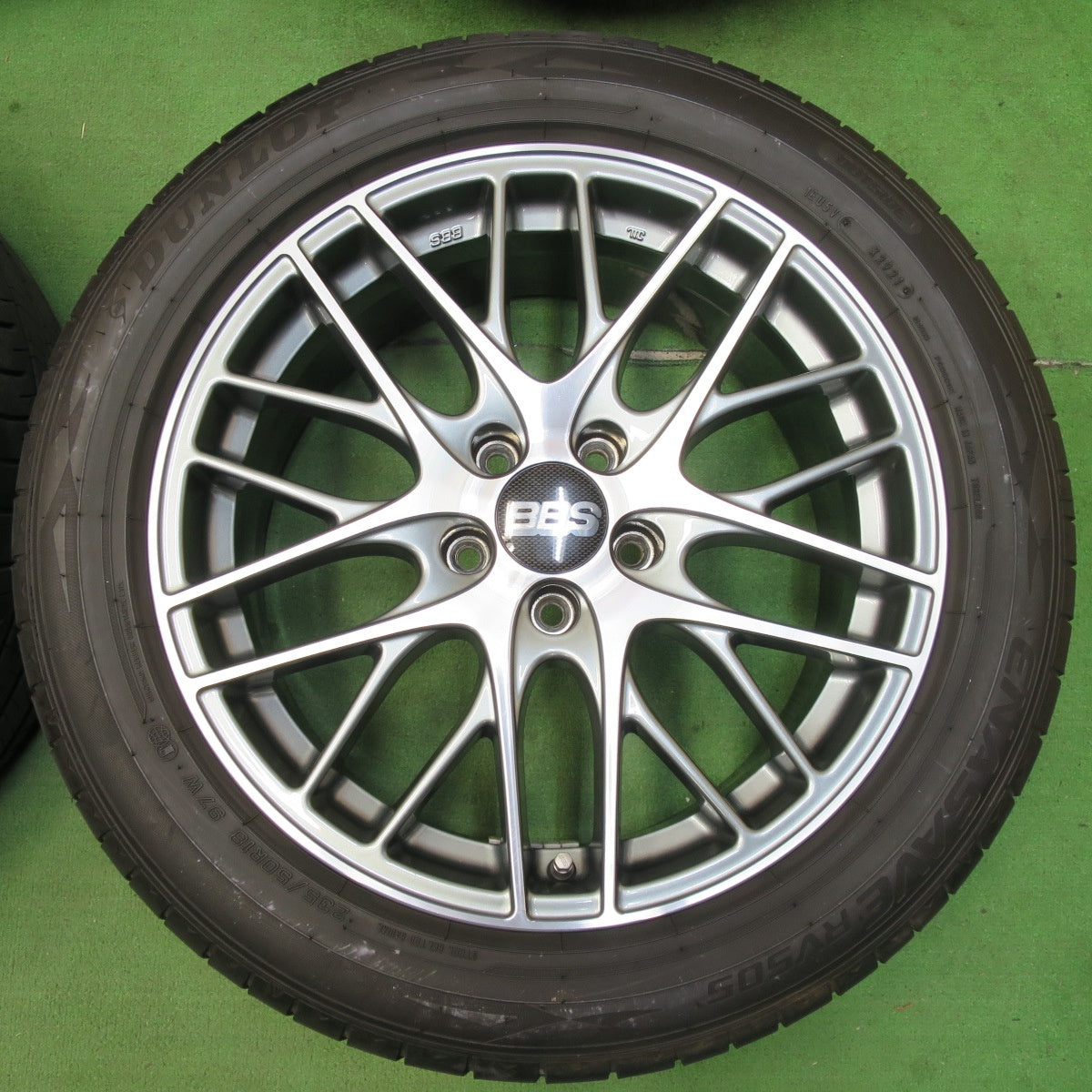 [送料無料] バリ溝！21年！キレイ！9分★BBS CS028 235/50R18 ダンロップ エナセーブ RV505 18インチ PCD114.3/5H★4102108イノ