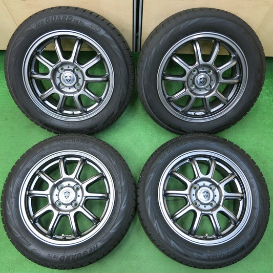 バリ溝 21年 綺麗 ほぼ10分★スタッドレス 185/60R15 ヨコハマ アイスガード iG70 ESTROSA PCD100/4H★4042406イス