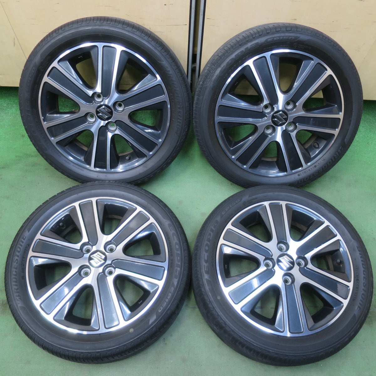 キレイ★スズキ ワゴンR スティングレー 純正 165/55R15 ブリヂストン エコピア EP150 15インチ PCD100/4H★6032509イノ