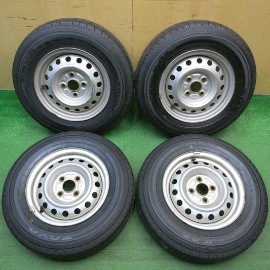 ほぼ未使用★165R13 6PR トーヨー V-02e スチール ホイール 13インチ PCD100/4H★6021503HAノ