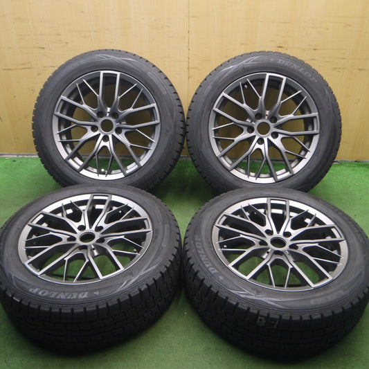 [送料無料] バリ溝！キレイ！8.5分★BMW等 EUROBAHN 225/55R17 スタッドレス ダンロップ ウインターマックス WM01 PCD112/5H★4030111Hス