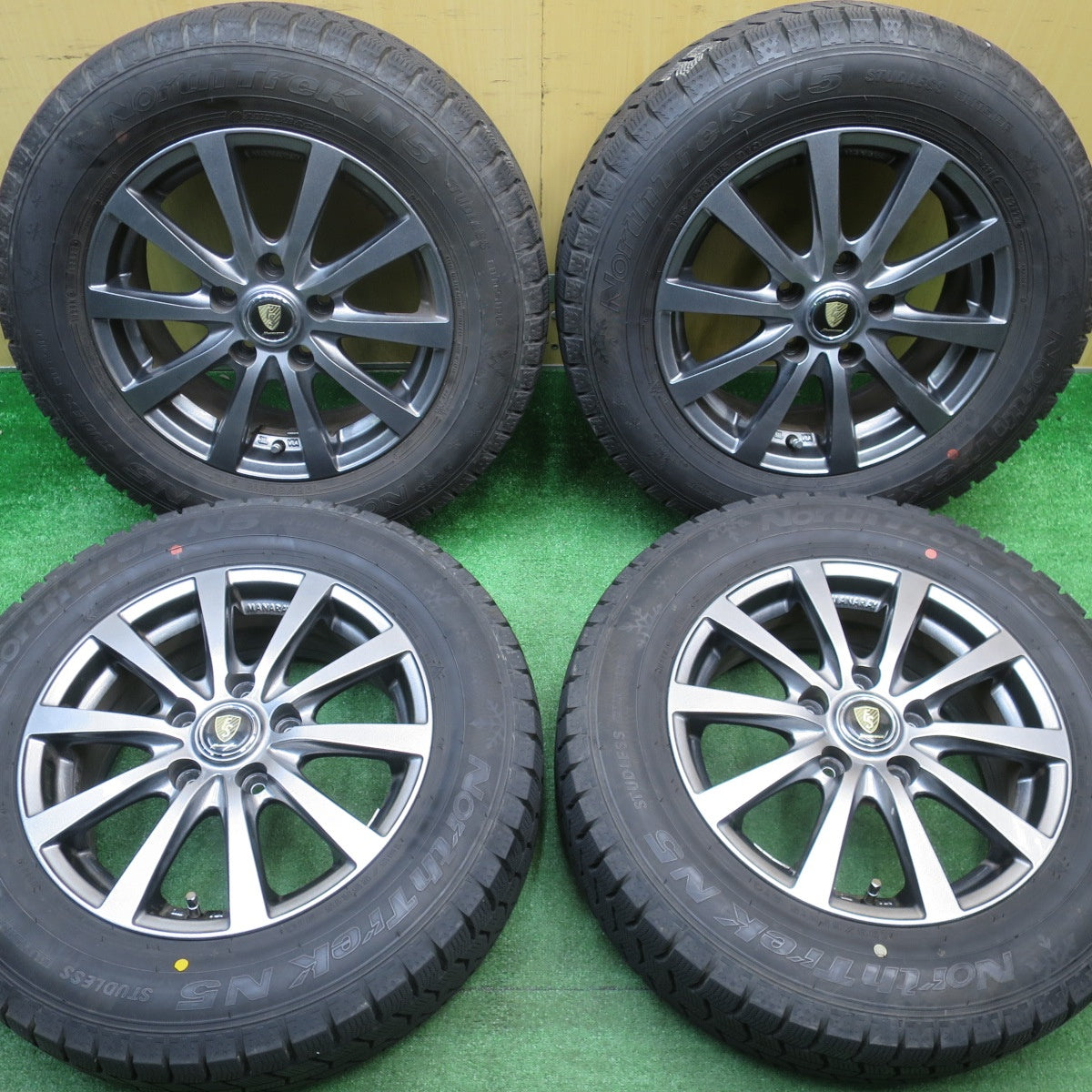 バリ溝！22年！9.5分★スタッドレス 195/65R15 オートバックス ノーストレック N5 MANARAY SPORT マナレイ スポーツ 15インチ PCD114.3/5H★5112104NJス