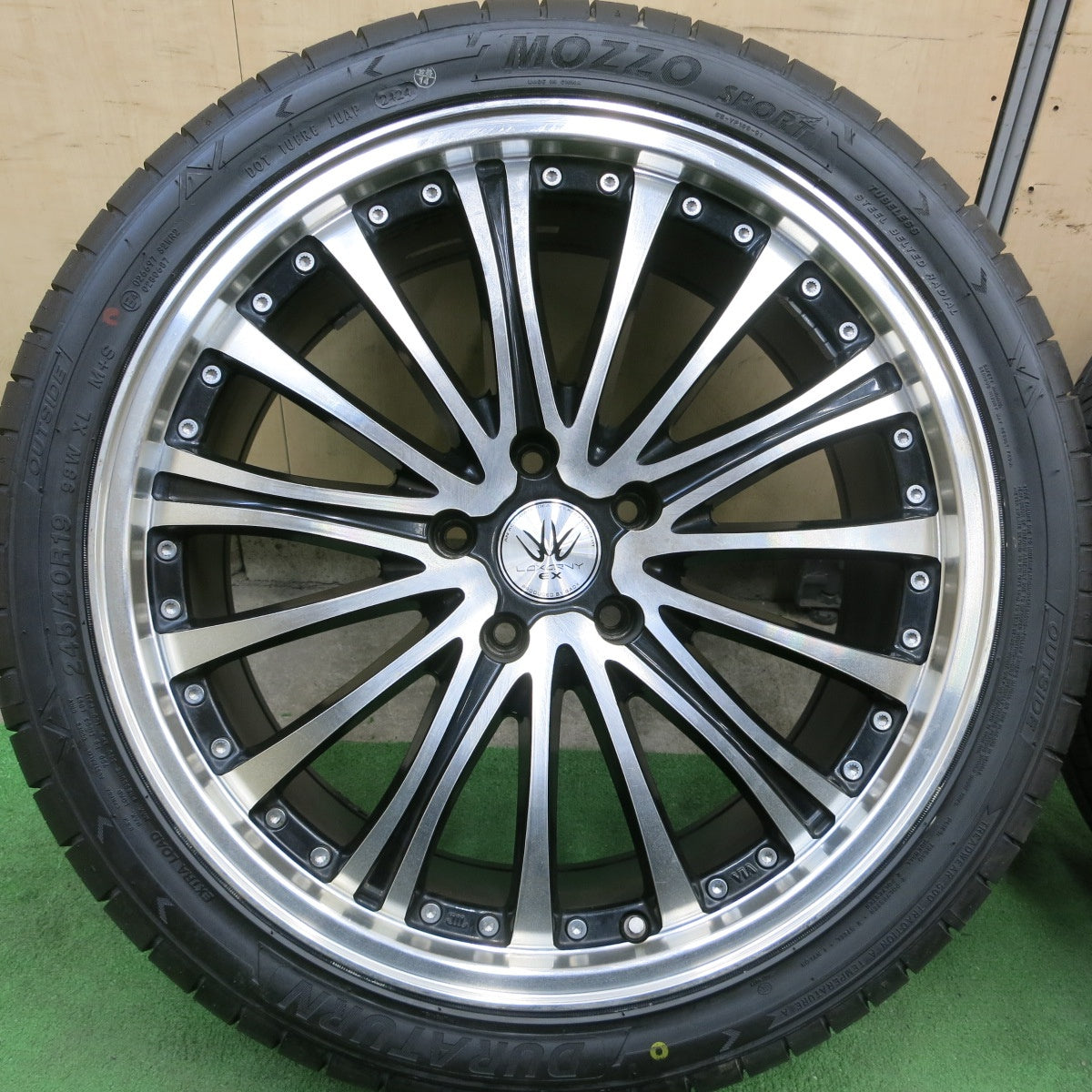 タイヤ未使用！24年★LOXARNY EX BADX 245/40R19 デュラターン MOZZA SPORT ロクサーニ 19インチ PCD114.3/5H★5050103TTノ