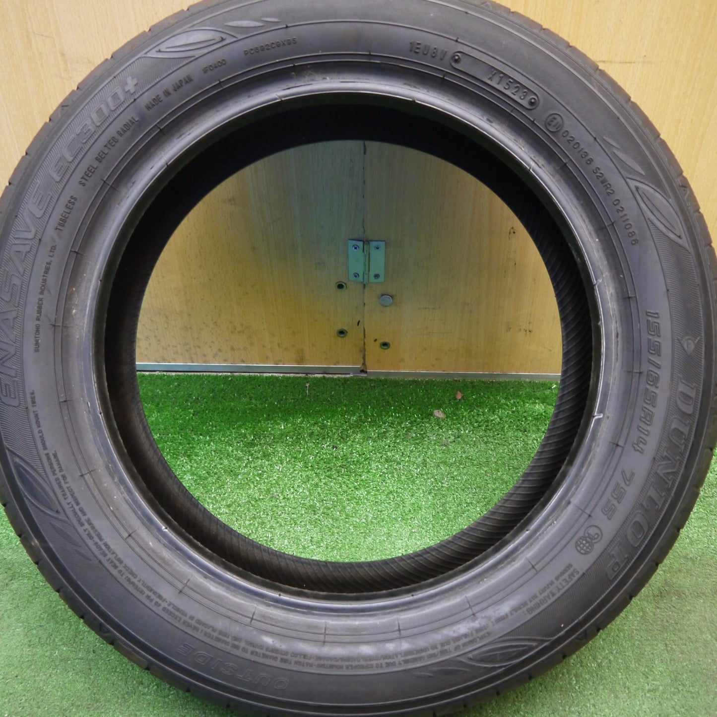 バリ溝！23年！8.5分！1本★155/65R14 ダンロップ エナセーブ EC300+ タイヤ 14インチ N-BOX ワゴンR タント ウェイク ムーヴ 等★6031703Hノタ